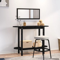 Sonata H Конзолна маса черно 110x40x80 см борово дърво масив - Măsuțe de living