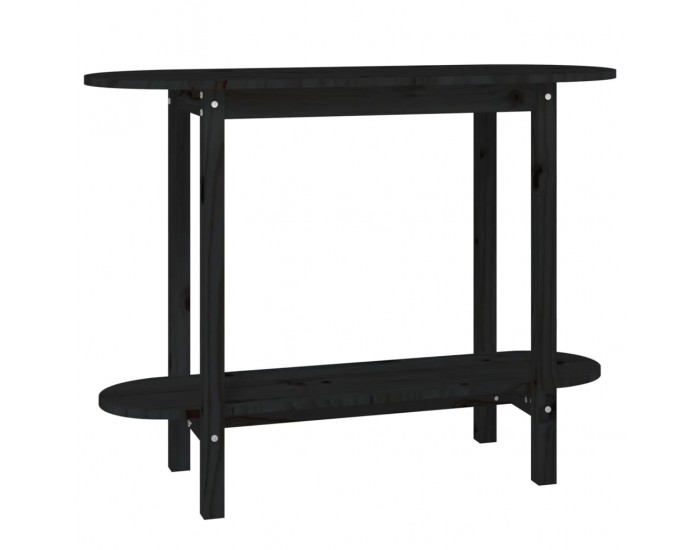 Sonata H Конзолна маса черно 110x40x80 см борово дърво масив