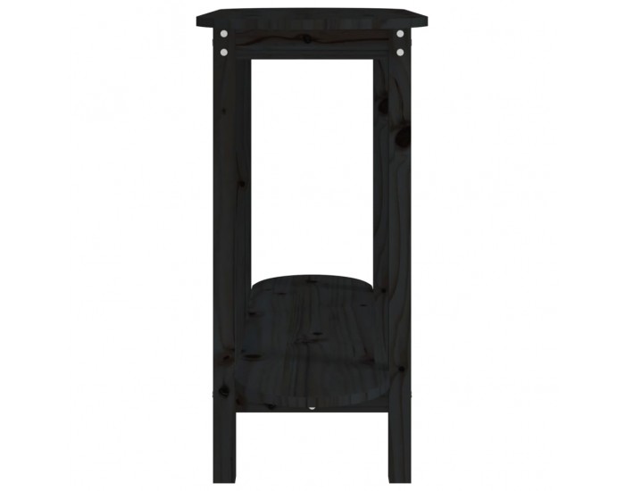 Sonata H Конзолна маса черно 110x40x80 см борово дърво масив