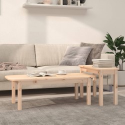 Sonata H Комплект масички за кафе от 2 части, борово дърво масив - Măsuțe de living