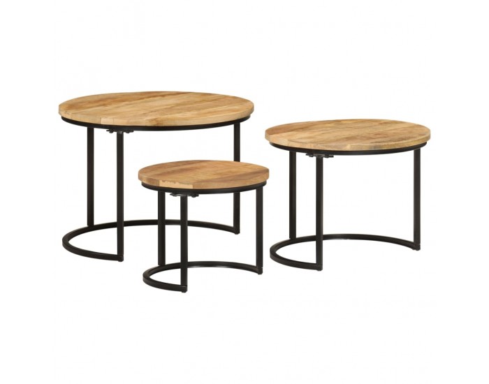 Sonata H Стифиращи маси, 3 бр, манго масив