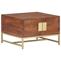 Sonata H Маса за кафе, меденокафява, 67x67x45 см, акациево дърво масив - Măsuțe de living