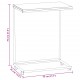 Sonata H Помощна маса с колелца черна 55x35x70 см инженерно дърво