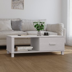 Sonata H Кафе маса HAMAR бяла 100x55x35 см борово дърво масив - Mese