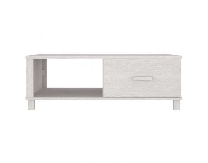 Sonata H Кафе маса HAMAR бяла 100x55x35 см борово дърво масив