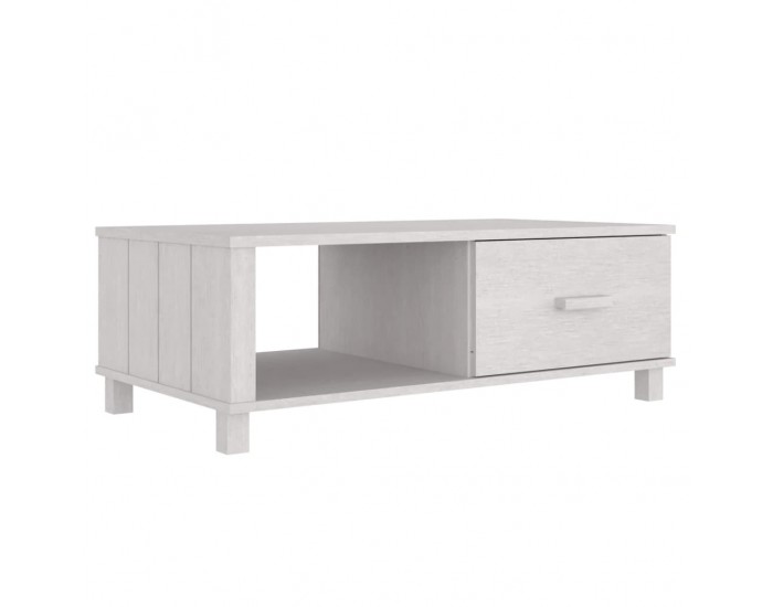 Sonata H Кафе маса HAMAR бяла 100x55x35 см борово дърво масив