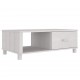 Sonata H Кафе маса HAMAR бяла 100x55x35 см борово дърво масив