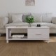 Sonata H Кафе маса HAMAR бяла 100x55x35 см борово дърво масив