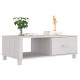 Sonata H Кафе маса HAMAR бяла 100x55x35 см борово дърво масив
