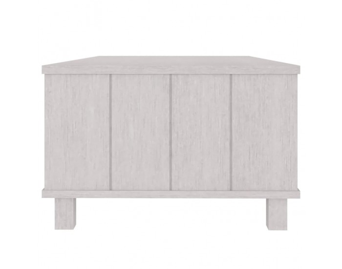 Sonata H Кафе маса HAMAR бяла 100x55x35 см борово дърво масив