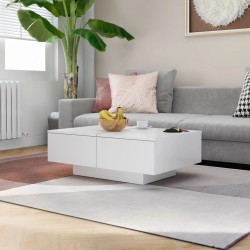 Sonata H Маса за кафе, бяла, 90x60x31 см, инженерно дърво - Măsuțe de living