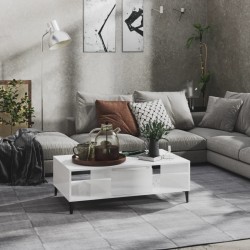 Sonata H Маса за кафе, бял гланц, 103,5x60x35 см, инженерно дърво - Măsuțe de living