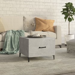 812734 Sonata H Маса за кафе с метални крака, Бетонно сиво, 50x50x40 см - Măsuțe de living