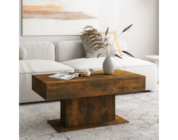 Sonata H Маса за кафе, опушен дъб, 96x50x45 см, инженерно дърво