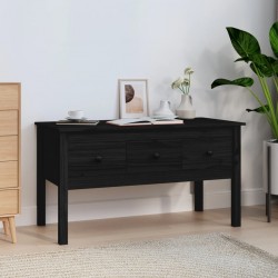 Sonata H Кафе маса, черна, 102x49x55 см, борово дърво масив - Măsuțe de living