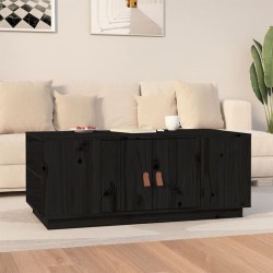 Sonata H Кафе маса, черен, 100x50x41 см, борово дърво масив - Măsuțe de living