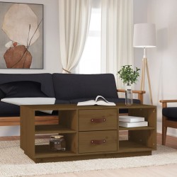 Sonata H Кафе маса, меденокафява, 100x50x41 см, борово дърво масив - Măsuțe de living