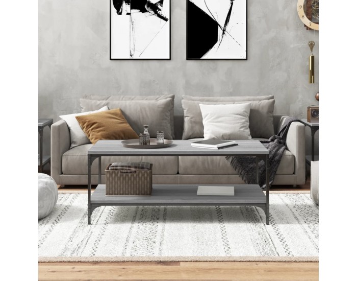 Sonata H Кафе маса, сив сонома, 80x50x40 см, инженерно дърво