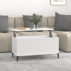 Sonata H Кафе маса, бял гланц, 90x44,5x45 см, инженерно дърво - Mese