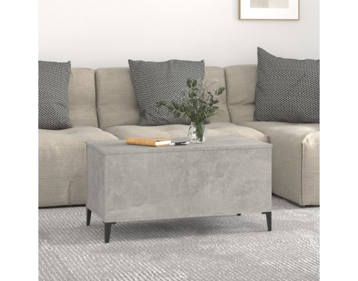 Sonata H Кафе маса, бетонно сива, 90x44,5x45 см, инженерно дърво