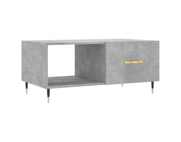 Sonata H Кафе маса, бетонно сива, 90x50x40 см, инженерно дърво