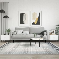 Sonata H Кафе маси, 2 бр, бели, 50x50x40 см, инженерно дърво - Măsuțe de living