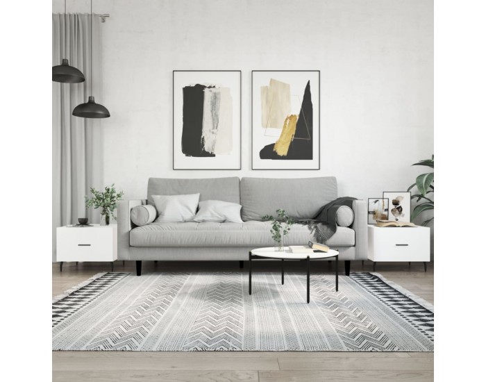 Sonata H Кафе маси, 2 бр, бели, 50x50x40 см, инженерно дърво