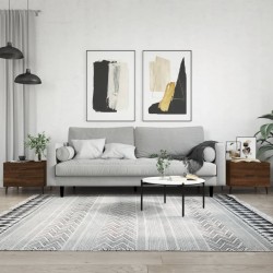 Sonata H Кафе маси, 2 бр, кафяв дъб, 50x50x40 см, инженерно дърво - Mese