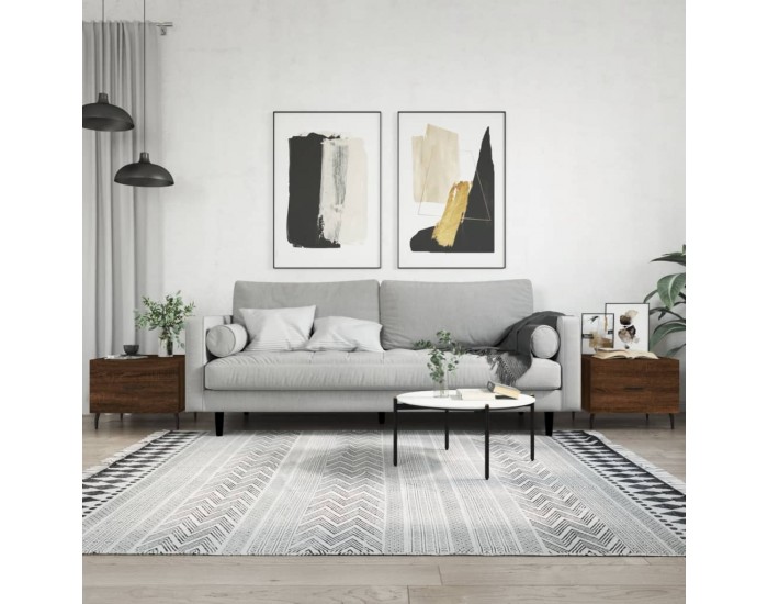 Sonata H Кафе маси, 2 бр, кафяв дъб, 50x50x40 см, инженерно дърво