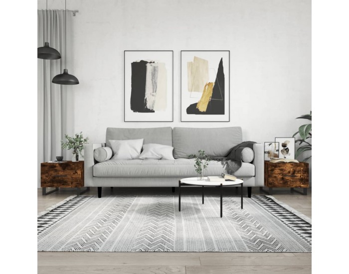 Sonata H Кафе маси, 2 бр, опушен дъб, 50x50x40 см, инженерно дърво