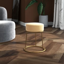 Sonata H Кръгъл хокер, кайсия, кадифе - Mobilier tapițat