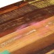 Sonata H Кафе маса с 3 чекмеджета, рециклирано дърво масив, 100x50x35 cм