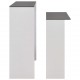Sonata H Бар маса с 2 плота, бяло и сиво, 130x40x120 см