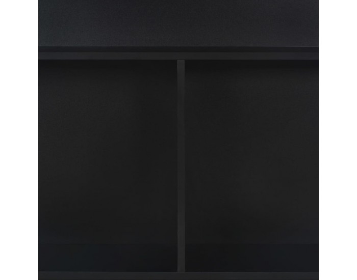 Sonata H Бар маса с 2 плота, черна, 130x40x120 см