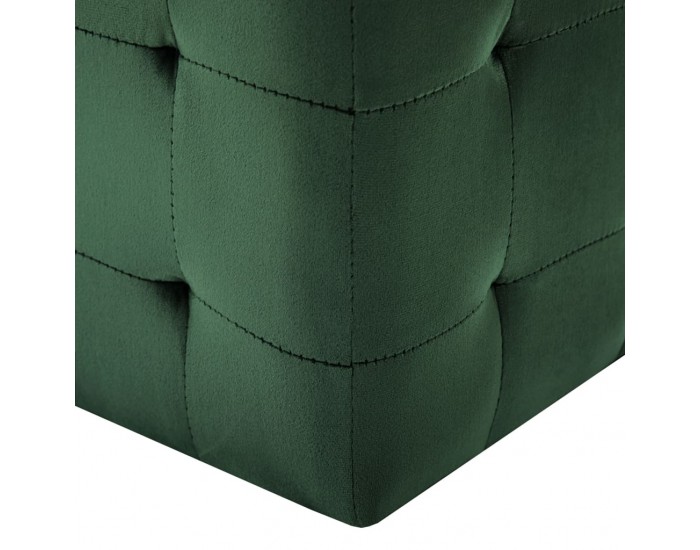 Sonata Noptiere, 2 buc., verde, 30 x 30 x 30 cm, țesătură catifea