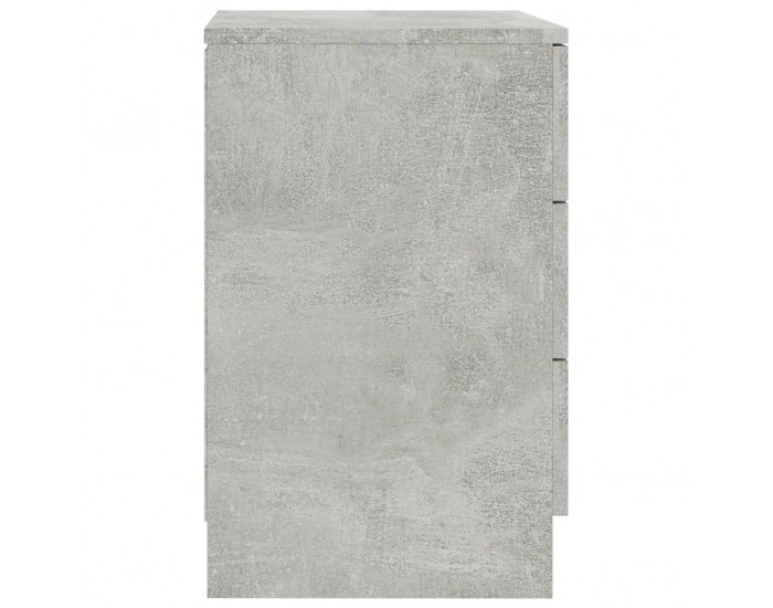 Sonata H Нощни шкафчета, 2 бр, бетонно сив, 38x35x56 см, инженерно дърво