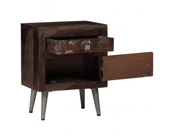 Sonata H Нощно шкафче, регенерирано дърво, 40х30х50 см