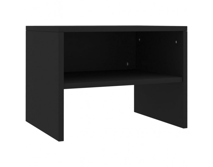 Sonata Noptiere, 2 buc., negru, 40x30x30 cm, lemn prelucrat