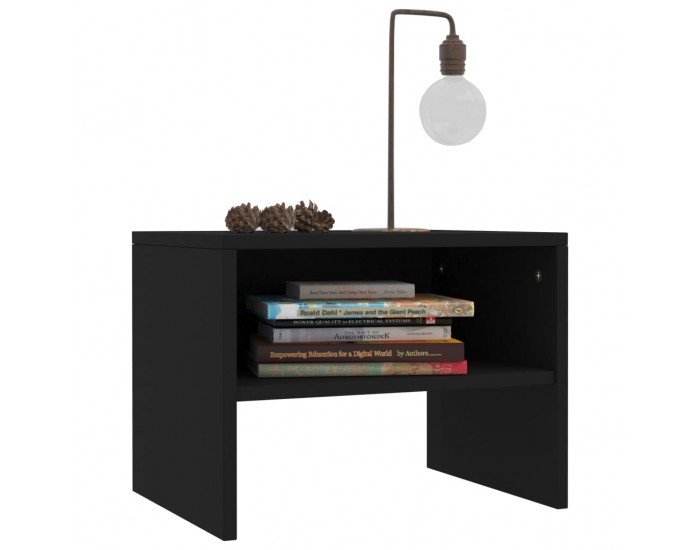 Sonata Noptiere, 2 buc., negru, 40x30x30 cm, lemn prelucrat