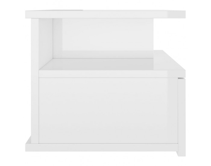 Sonata H Нощни шкафчета за стена 2 бр силен бял гланц 40x31x27 см