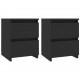 Sonata Noptiere, 2 buc., negru, 30x30x40 cm, lemn prelucrat