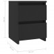 Sonata Noptiere, 2 buc., negru, 30x30x40 cm, lemn prelucrat