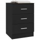 Sonata Noptiere, 2 buc., negru, 38x35x56 cm, lemn prelucrat