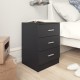 Sonata Noptiere, 2 buc., negru, 38x35x56 cm, lemn prelucrat