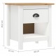 Sonata H Нощни шкафчета 2 бр Hill 46x35x49,5 см борово дърво масив