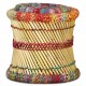 Sonata H Табуретки с Chindi детайли, 2 бр, многоцветни, бамбук