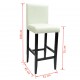 Sonata H Бар табуретки, 2 бр, бели, изкуствена кожа