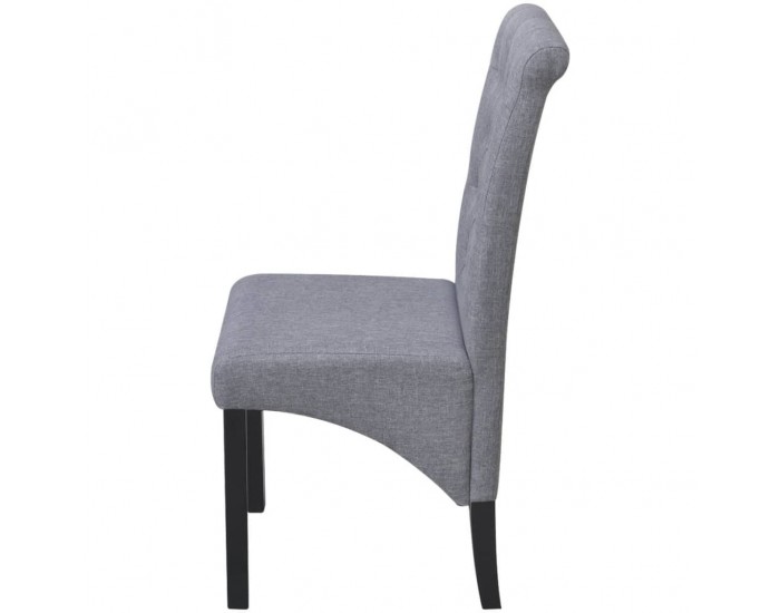 Sonata Scaune de bucătărie pivotante, 4 buc., gri deschis, textil