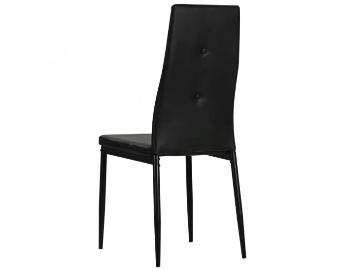 Sonata H Трапезни столове, 2 бр, черни, изкуствена кожа