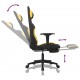 Sonata H Гейминг стол с опора за крака, черно и жълто, плат